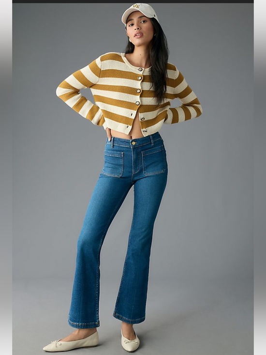 Pilcro and the Letterpress Denim - Anthropologie Pilcro YaYa Jeans 32.5” inseam 24P mid or high rise flare